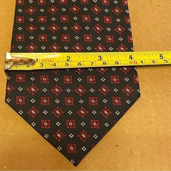 Embassy Row Men's Necktie Tie 100% Silk Made in USA Multicolor - Picture 7 of 7